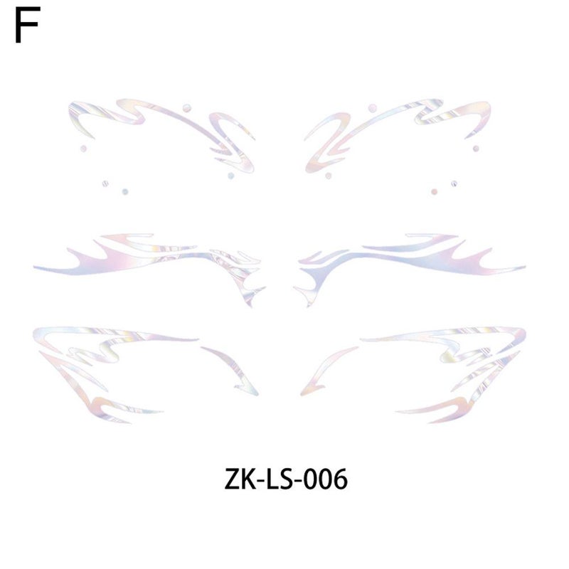 European and American style laser eye makeup temporary tattoos, waterproof 3D realistic face and eye makeup temporary tattoos.